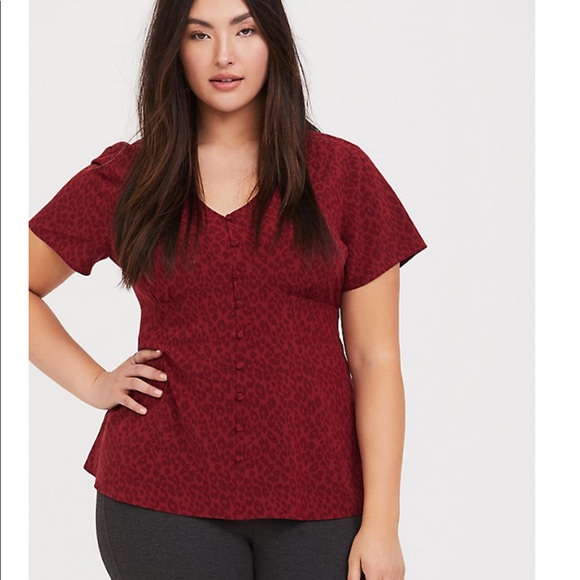 torrid Tops - Torrid cheetah red top